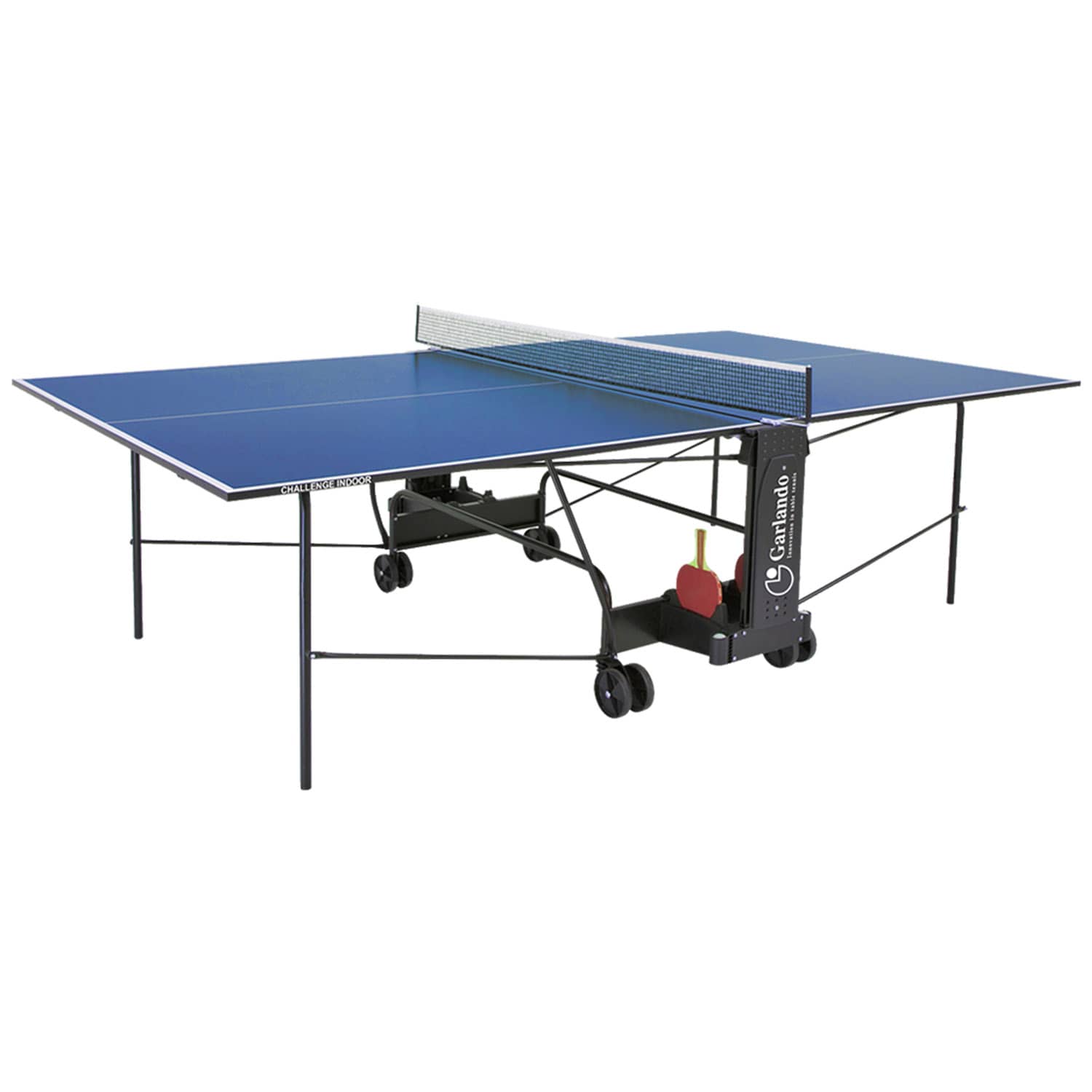 Garlando Challenge Indoor Foldable TT Table with Wheels - Blue Top Price in Doha Qatar