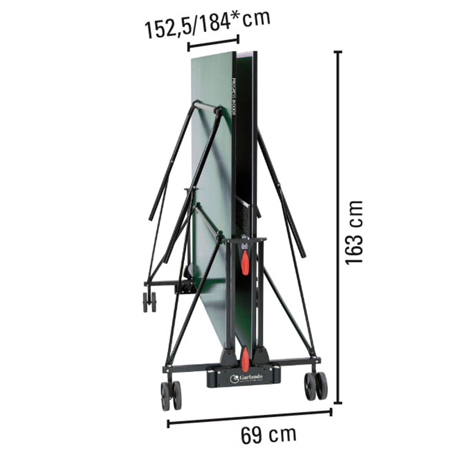 Garlando Progress Indoor Foldable TT Table with Wheels - Green Top Price in Doha Qatar - Image 2