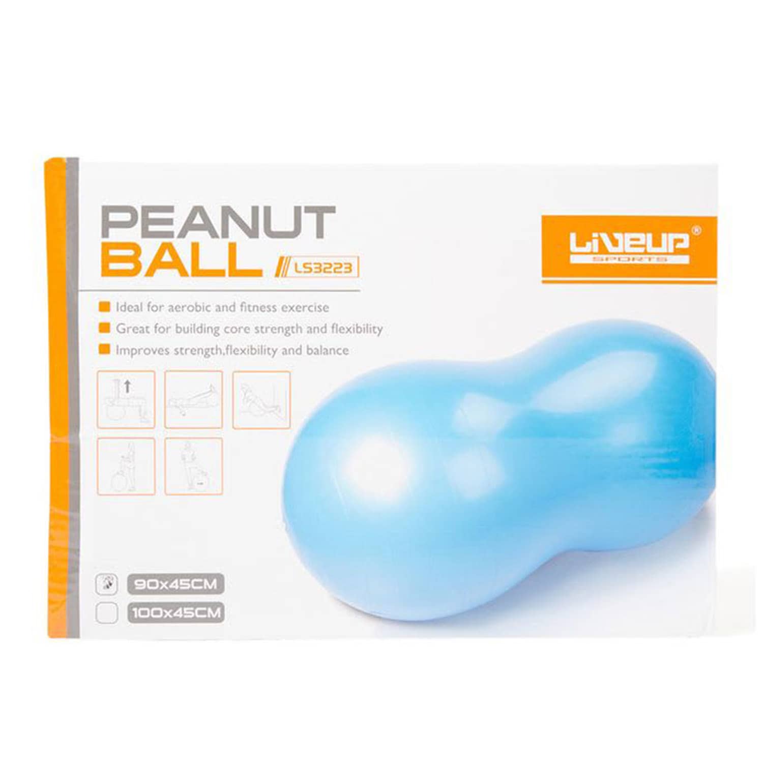 Liveup Peanut Ball | LS3223A 90 x 45 cm Price in Doha Qatar - Image 2