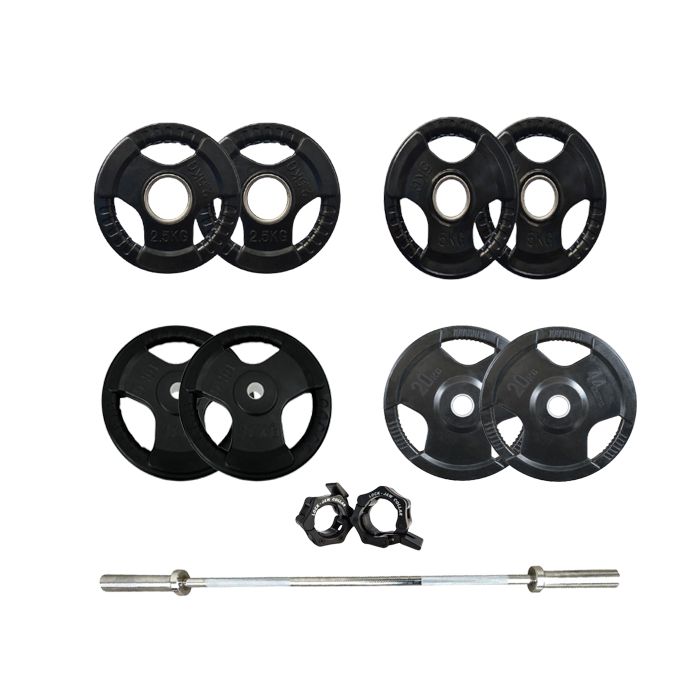 Gainmotion Olympic Weight Plate Set 65 Kg with Bar Price in Doha Qatar